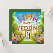 Belles Cartes de voeux Mariages (Devant/Arrière en situation)