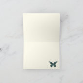 Belles Cartes Dorées Papillon Bleu Vierges (Intérieur)