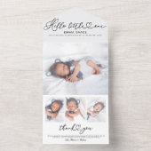 Belles Cartes Faire-part de naissance Photo Script (À l'intérieur)