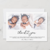 Belles Cartes Faire-part de naissance Photo Script (Dos)