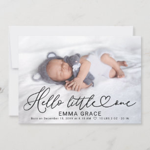 Belles Cartes Faire-part de naissance Photo Script