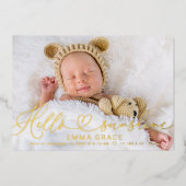 Belles Cartes Faire-part de naissance Photo Script (Recto)
