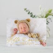 Belles Cartes Faire-part de naissance Photo Script (Debout devant)