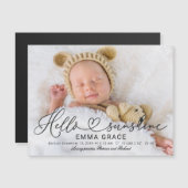 Belles Cartes Faire-part de naissance Photo Script (Devant / Derrière)