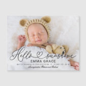 Belles Cartes Faire-part de naissance Photo Script (Devant)