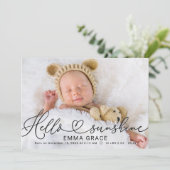 Belles Cartes Faire-part de naissance Photo Script (Debout devant)