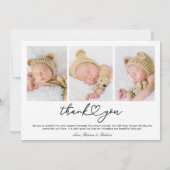 Belles Cartes Faire-part de naissance Photo Script (Dos)