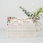 Belles cartes Floral Recette (Debout devant)