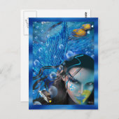 Belles Cartes Postales Mara Mermaid (Devant / Derrière)