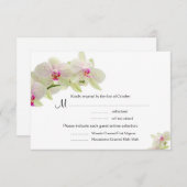 Belles Cartes RSVP pour Orchidées Blanches et Rose (Devant / Derrière)