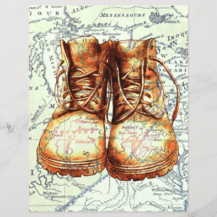 Belles chaussures vintage sur carte scrapbooking