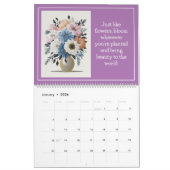 Belles citations de fleurs Calendrier botanique (Jan 2026)