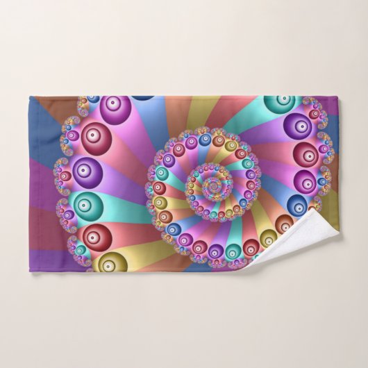 Belles couleurs arc-en-ciel Art fractal Abstrait (Serviette à main)