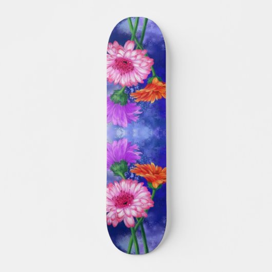 Belles couleurs Gerberas Skateboard Cadeau (Devant)