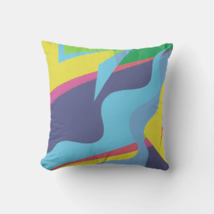 Belles couleurs vives ! Coussin de jet