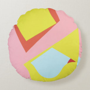Belles couleurs vives ! Coussin rond