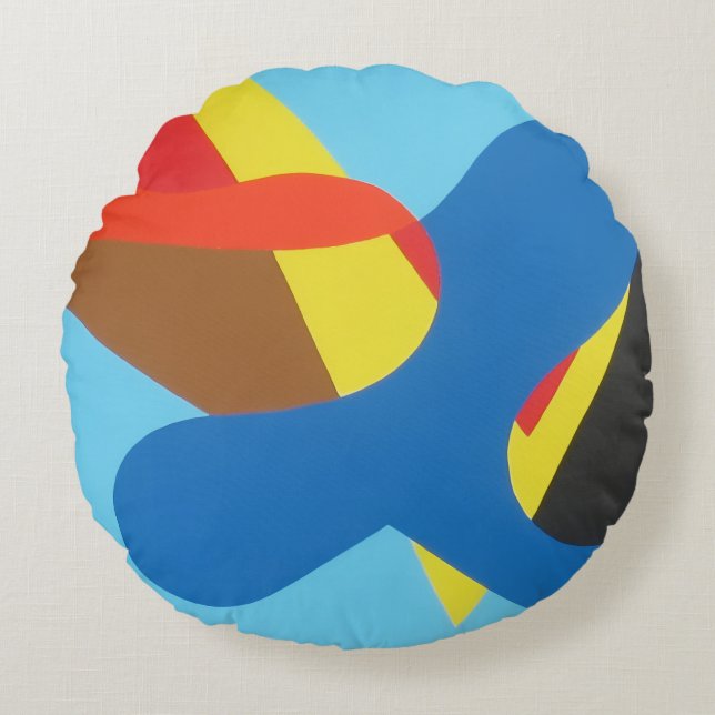Belles couleurs vives ! Coussin rond (Devant)