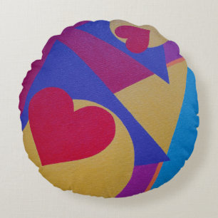 Belles et Vibrantes Couleurs ! Coussin Rond