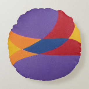 Belles et Vibrantes Couleurs ! Coussin Rond