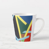 Belles et Vibrantes Couleurs ! Tasse à Latte (Droite)