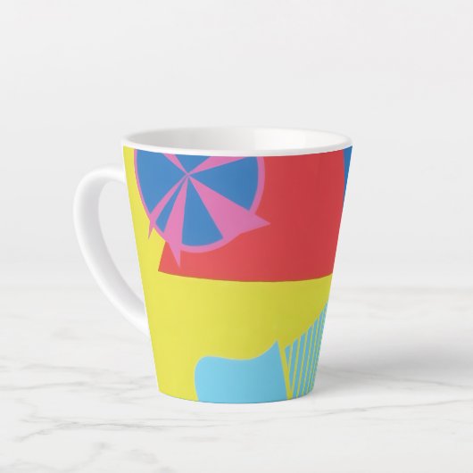 Belles et Vibrantes Couleurs ! Tasse à Latte (Angle gauche)