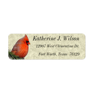 Belles étiquettes de courrier personnelles au Card