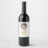 Belles Étiquettes de Vin Rouge Clair pour 80e Anni (Devant)