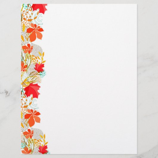 Belles feuilles d'automne - Papier de papeterie (Devant)