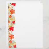 Belles feuilles d'automne - Papier de papeterie (Devant / Derrière)