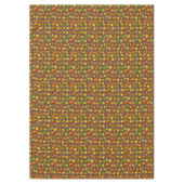 Belles feuilles d'automne sur une nappe marron (Devant)