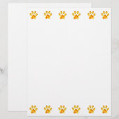 Belles feuilles de papier à pattes dorées (Devant / Derrière)