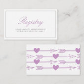 Belles flèches Cartes de Registre / Lilac et Grey (Devant / Derrière)
