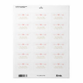 Belles Flèches Étiquettes de adresse Monogrammes (Feuille entière)