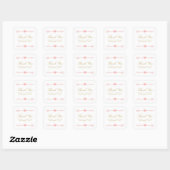 Belles Flèches Mariage Favor Stickers / Blush Gold (Feuille)