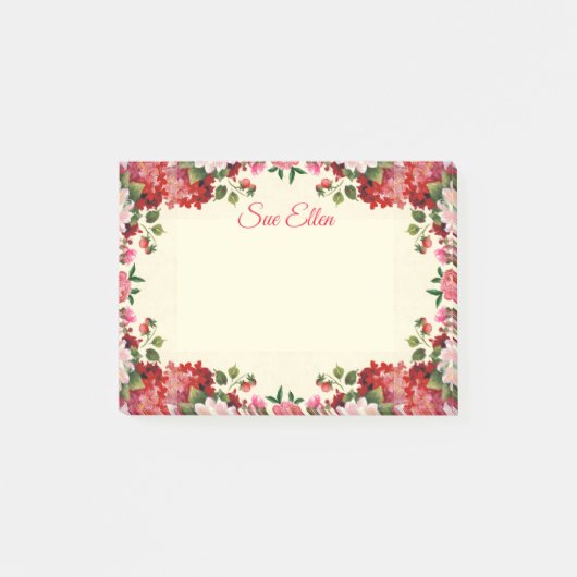 Belles fleurs 402 Post-It Notes (Devant)