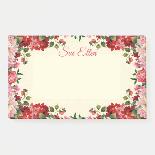 Belles fleurs 402 Post-It Notes (Devant)