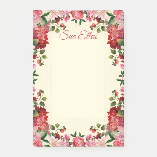 Belles fleurs 402 Post-It Notes (Devant)
