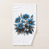 belles fleurs bleues (Serviette à main)