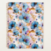 Belles fleurs bleues Encre d'alcool dans les paste (Devant)