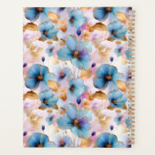 Belles fleurs bleues Encre d'alcool dans les paste (Dos)