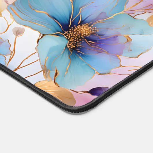 Belles fleurs bleues Encre d'alcool dans les paste (Coin)