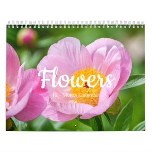 Belles FLEURS Calendrier de 12 mois