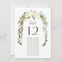 Belles fleurs | Cartes de tableau individuelles Wa