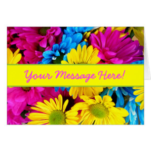 Belles fleurs colorées Message floral