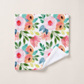 Belles fleurs d'aquarelle (Gant de toilette)