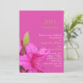 Belles fleurs d'azalée roses invitation de remise  (Debout devant)