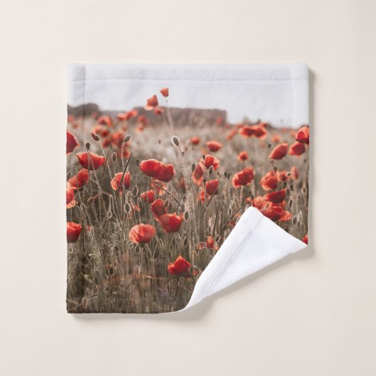 belles fleurs de coquelicot (Gant de toilette)