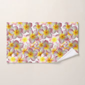 Belles fleurs de Plumeria sur blanc (Serviette à main)