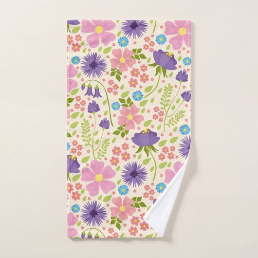 Belles fleurs de printemps (Serviette à main)