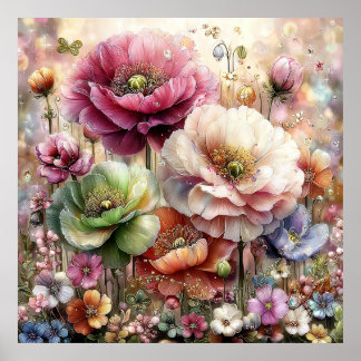 Belles fleurs de printemps Art mural 3a